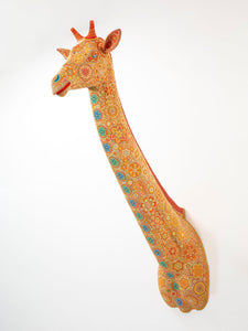 Preventa - Escultura Arte Huichol - Cabeza de jirafa - Wirikuta - Arte Huichol - Marakame