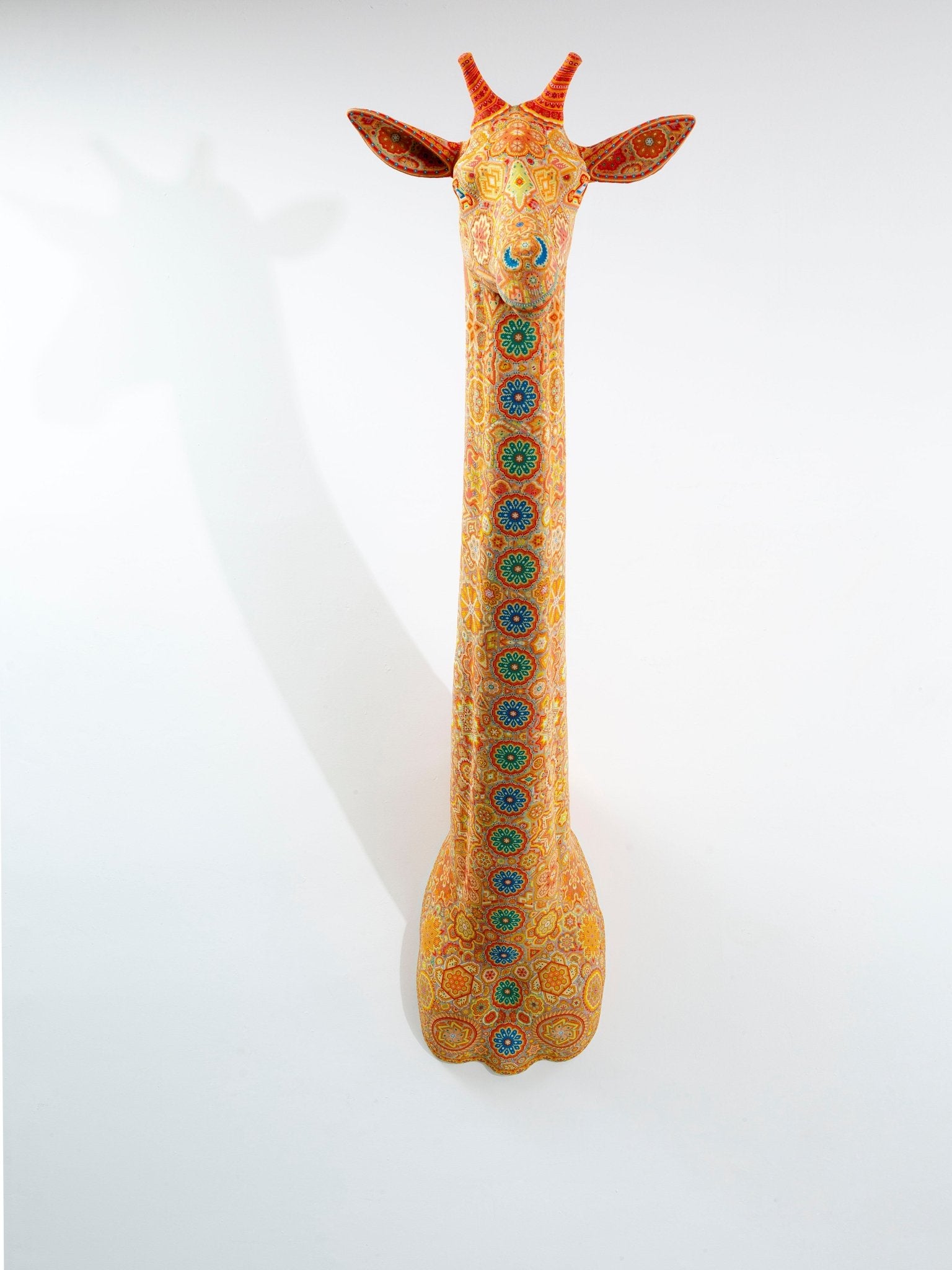 Prévente - Huichol Art Sculpture - Tête de girafe - Wirikuta - Huichol Art - Marakame