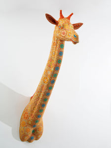 Prévente - Huichol Art Sculpture - Tête de girafe - Wirikuta - Huichol Art - Marakame